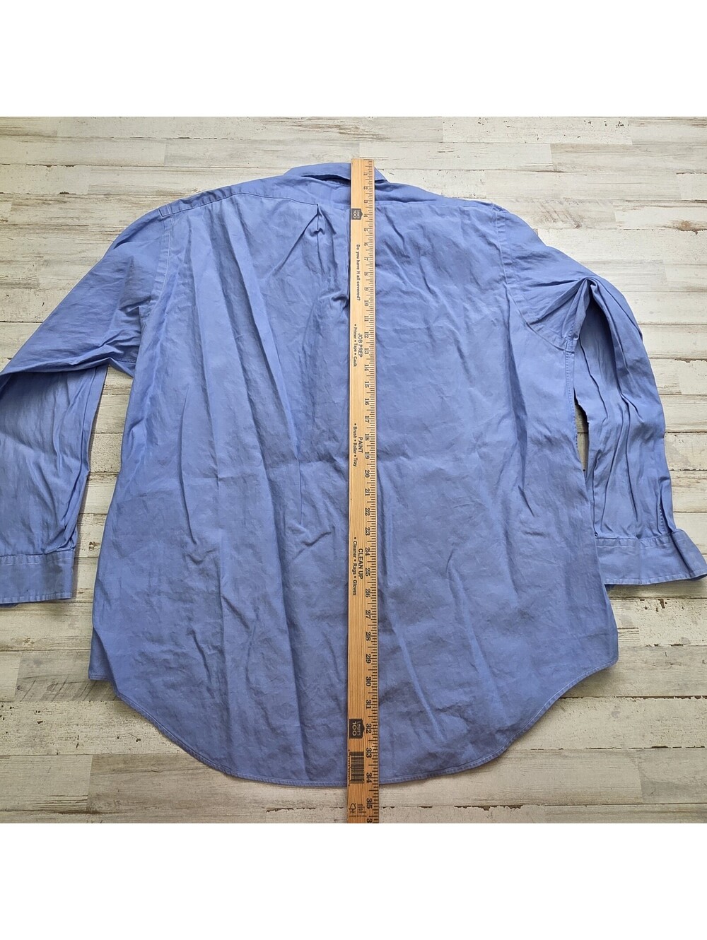 Polo Ralph Lauren 16 1/2 34-35 Classic Fit Solid Blue Button-Up Dress Shirt 2XL - Picture 4 of 5